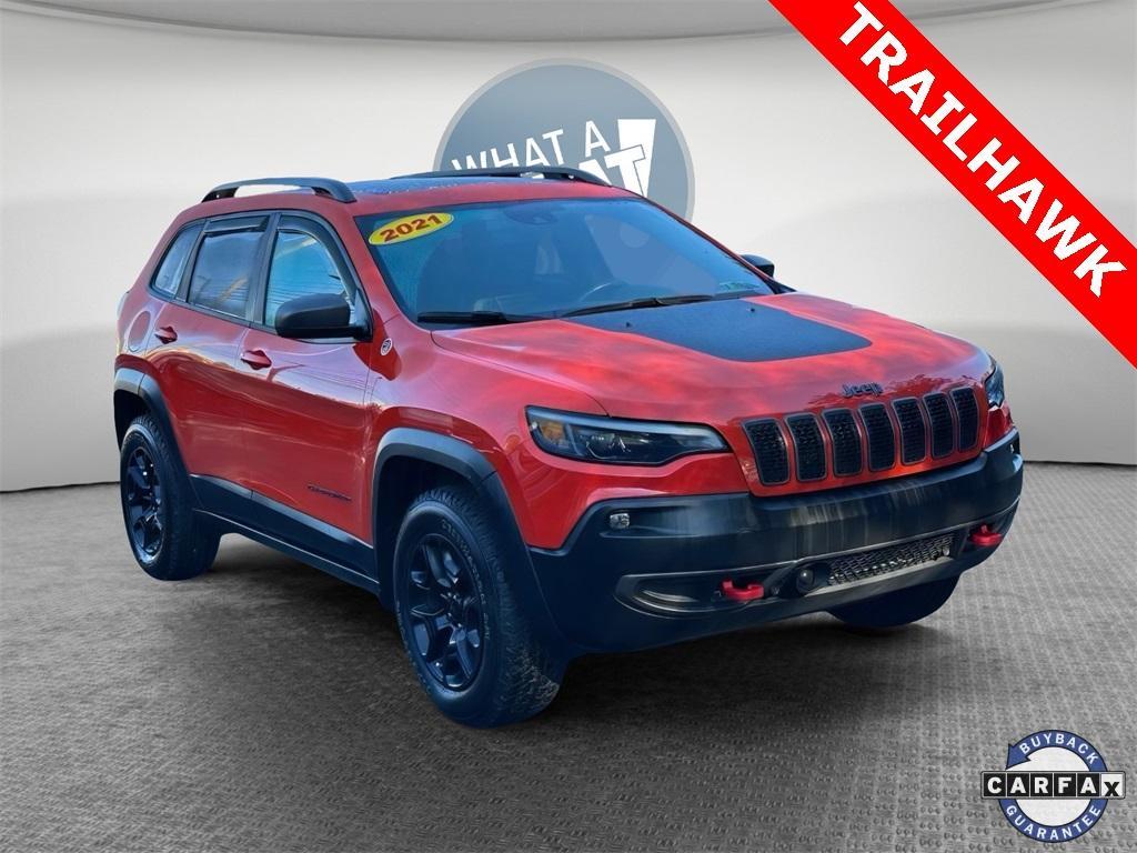 used 2021 Jeep Cherokee car, priced at $15,989