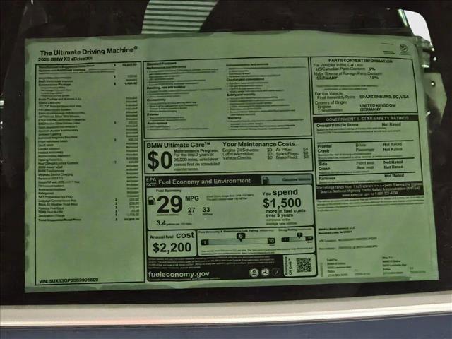 used 2025 BMW X3 car, priced at $54,910