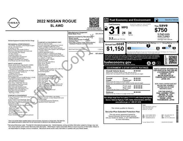 used 2022 Nissan Rogue car, priced at $16,998