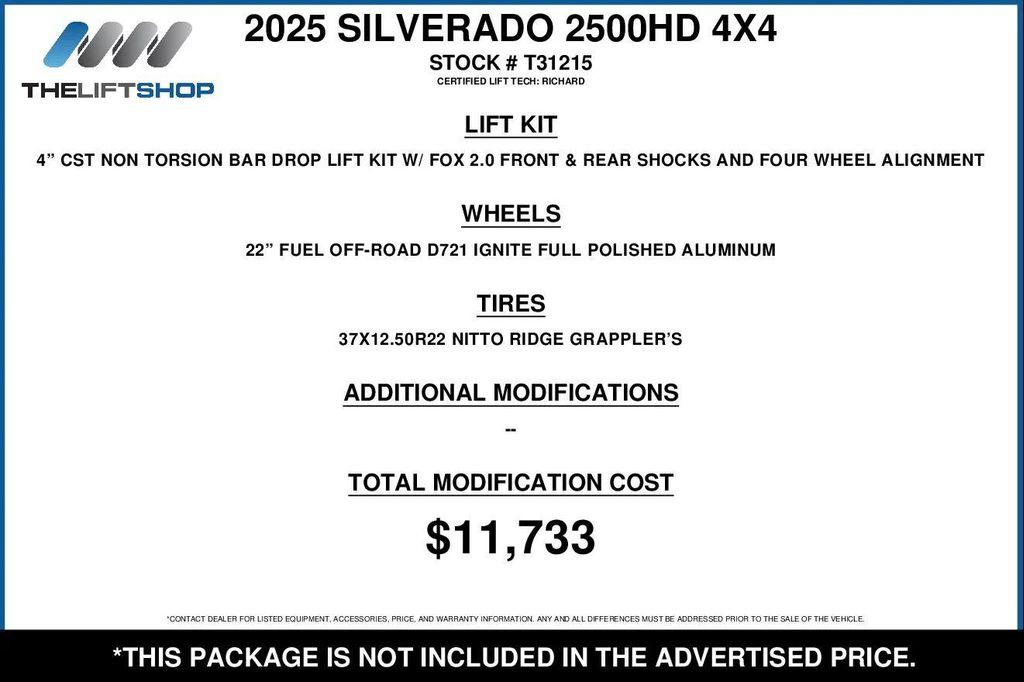 used 2025 Chevrolet Silverado 2500 car, priced at $94,723