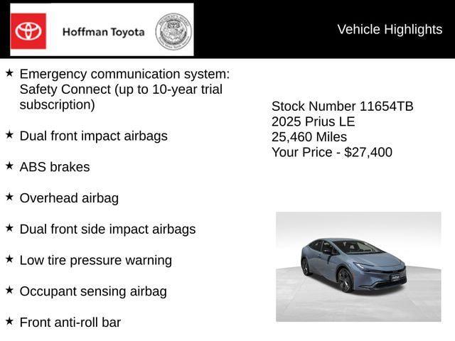 used 2025 Toyota Prius car, priced at $28,699