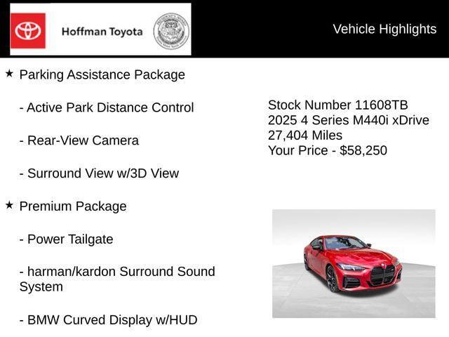 used 2025 BMW M440 car, priced at $58,000