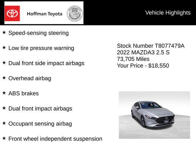 used 2022 Mazda Mazda3 car, priced at $18,500