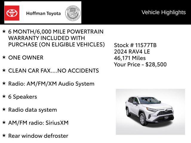 used 2024 Toyota RAV4 car, priced at $28,500