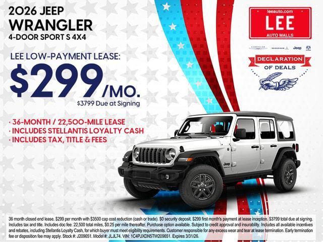 new 2026 Jeep Wrangler car, priced at $45,580