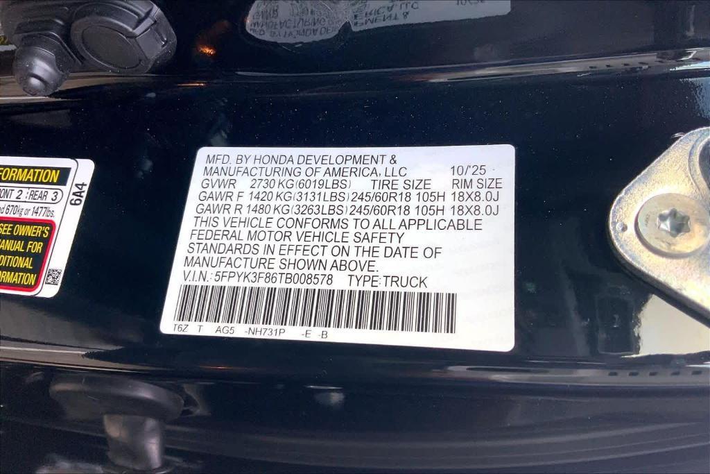 new 2026 Honda Ridgeline car, priced at $47,690