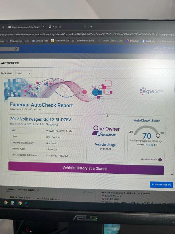 used 2012 Volkswagen Golf car, priced at $5,100