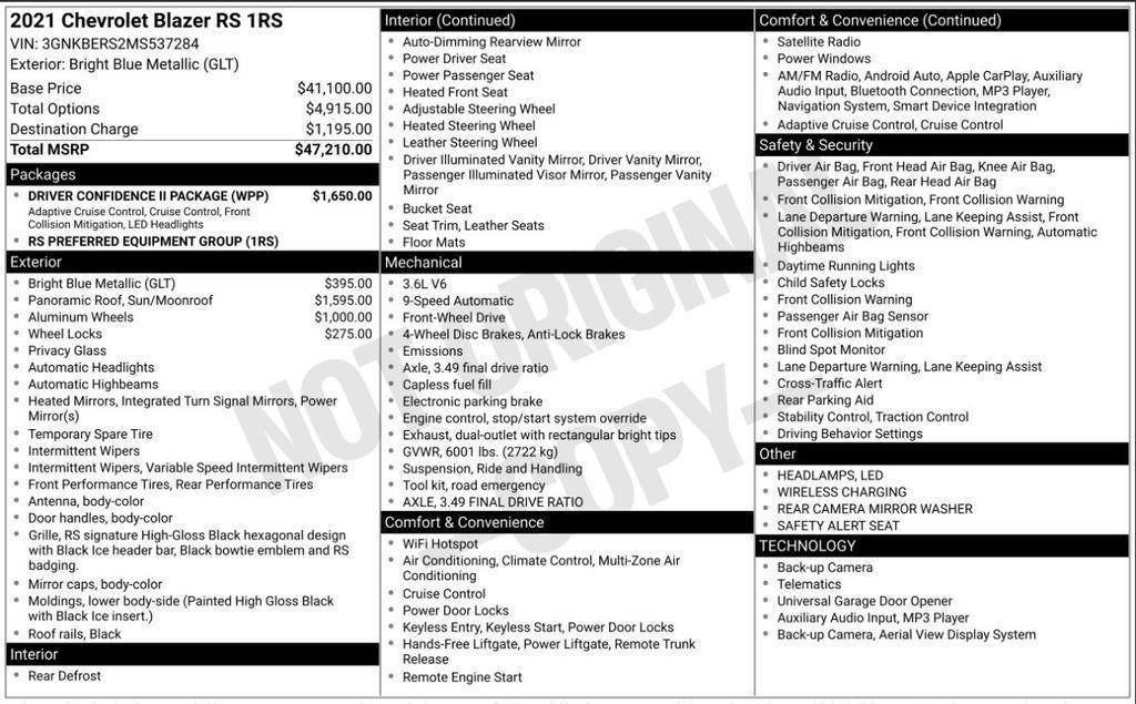 used 2021 Chevrolet Blazer car, priced at $21,275