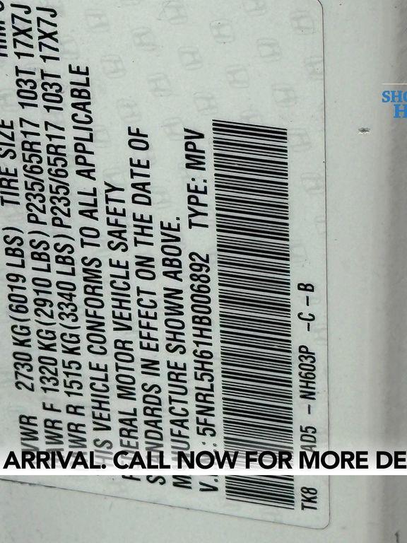 used 2017 Honda Odyssey car, priced at $17,998