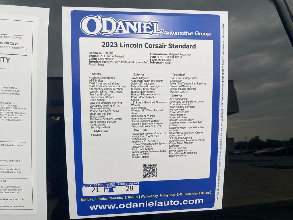 used 2023 Lincoln Corsair car, priced at $30,002
