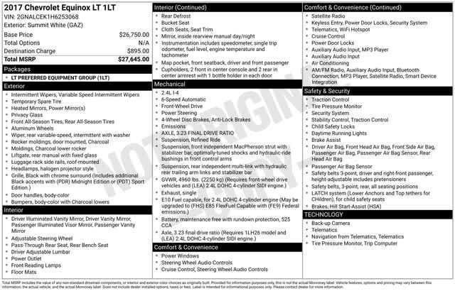 used 2017 Chevrolet Equinox car, priced at $10,528