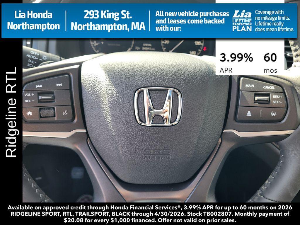 new 2026 Honda Ridgeline car, priced at $45,345