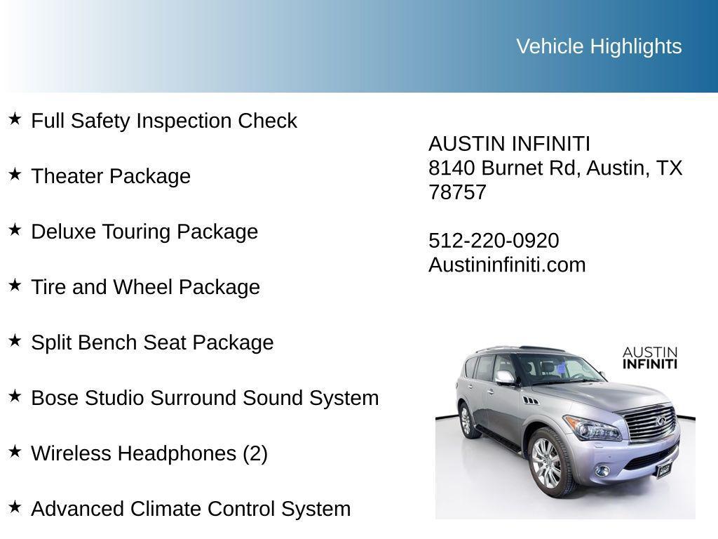 used 2012 INFINITI QX56 car, priced at $17,891