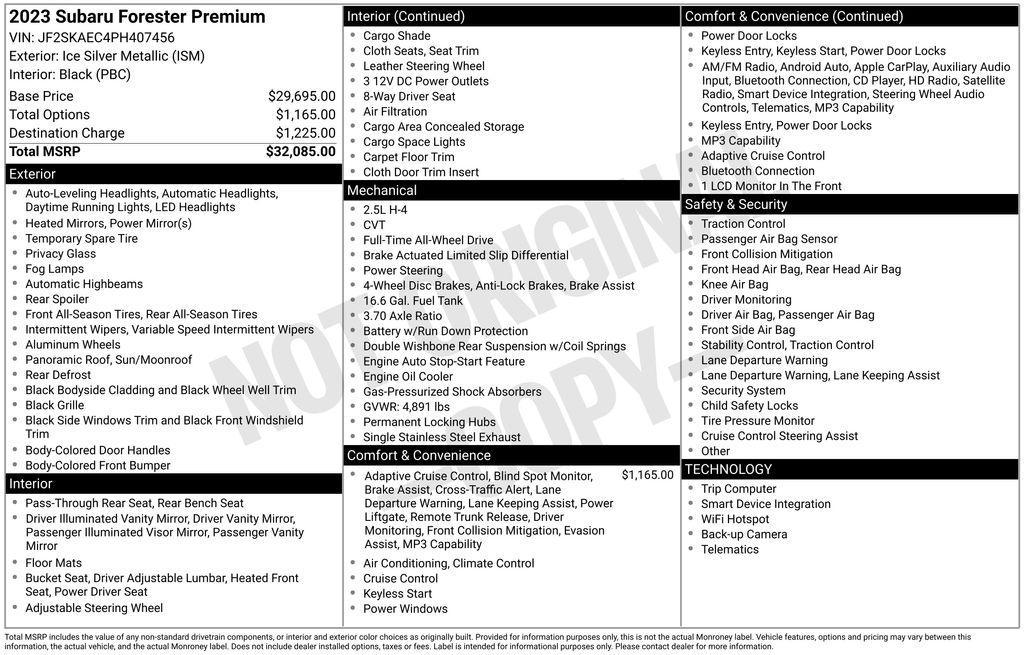 used 2023 Subaru Forester car, priced at $24,495