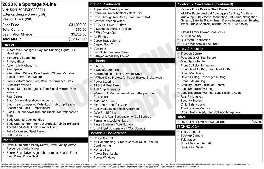 used 2023 Kia Sportage car, priced at $23,995