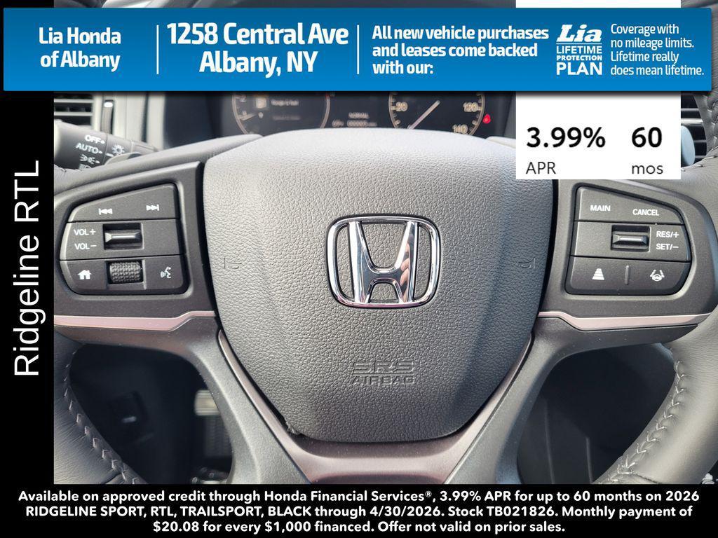 new 2026 Honda Ridgeline car, priced at $46,595