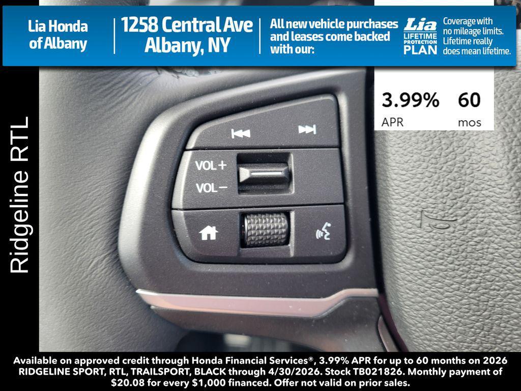 new 2026 Honda Ridgeline car, priced at $46,595