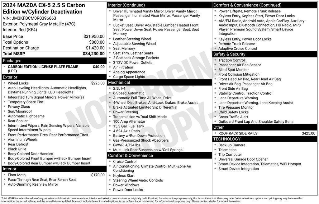 used 2024 Mazda CX-5 car, priced at $23,495