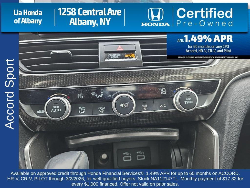 used 2022 Honda Accord car, priced at $26,995
