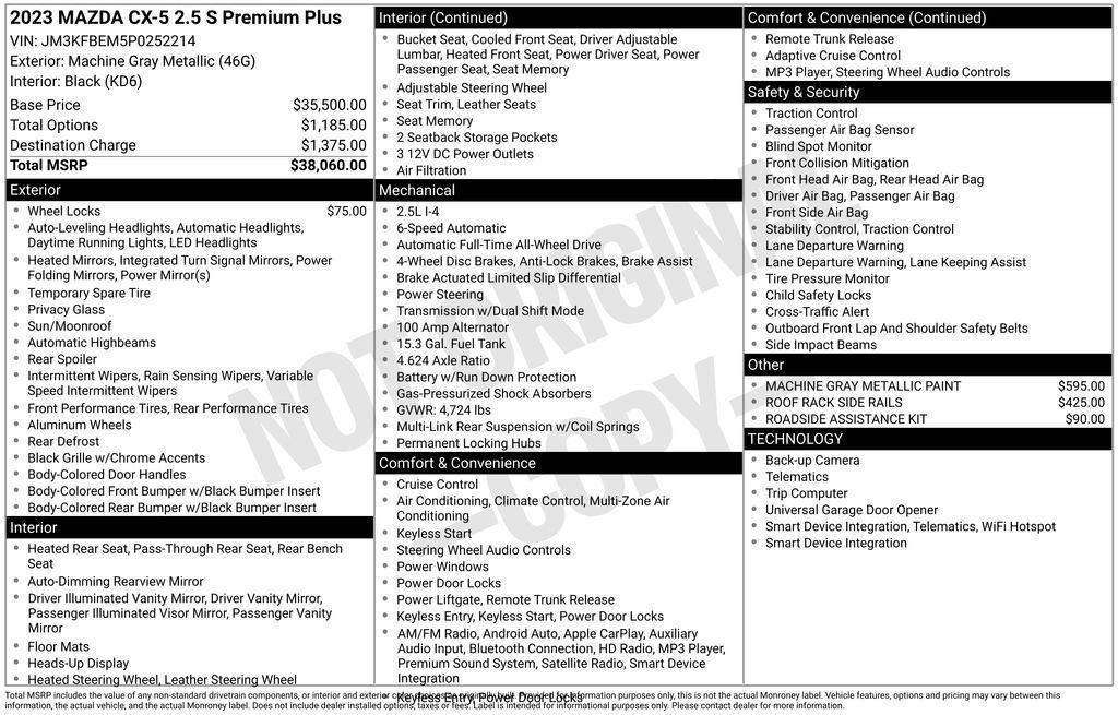 used 2023 Mazda CX-5 car, priced at $24,998