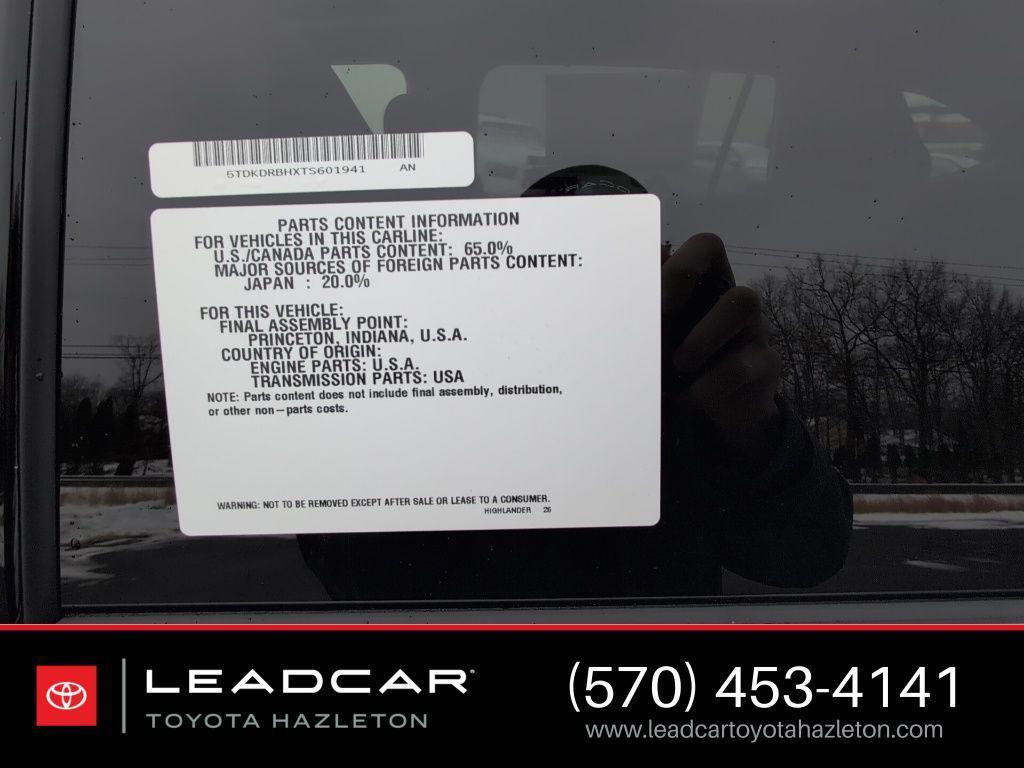 new 2026 Toyota Highlander car, priced at $55,373