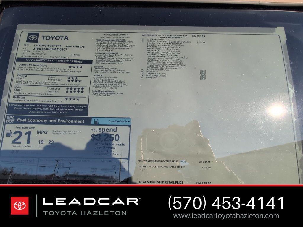 new 2026 Toyota Tacoma car, priced at $50,898