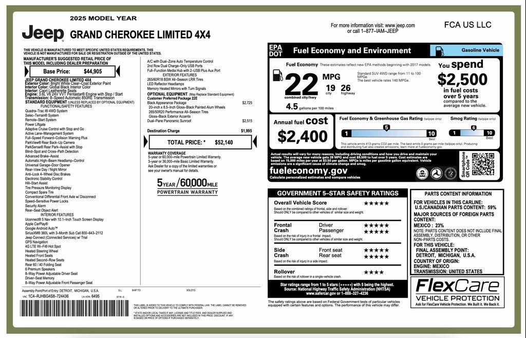 new 2025 Jeep Grand Cherokee car, priced at $39,890