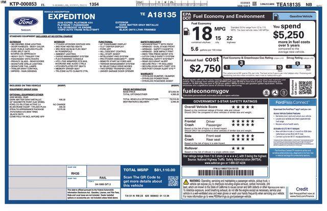 new 2026 Ford Expedition car, priced at $79,995