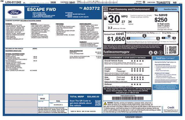 new 2026 Ford Escape car, priced at $26,995