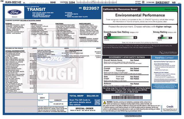 new 2025 Ford E-Transit car, priced at $62,090