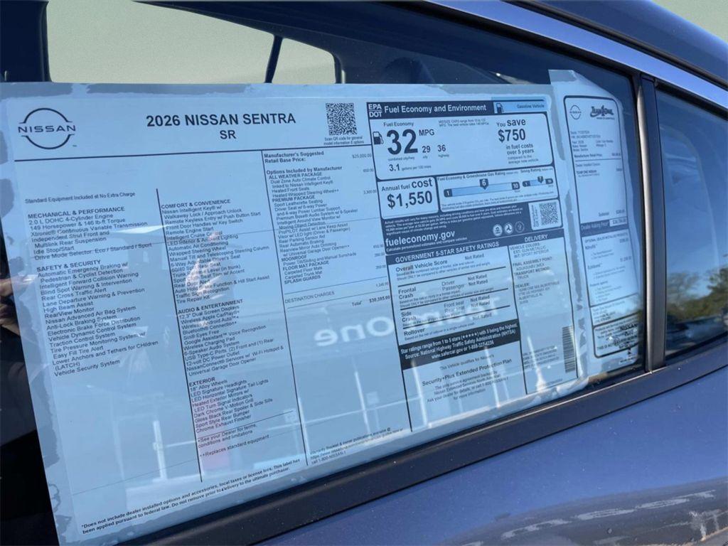 new 2026 Nissan Sentra car, priced at $28,959