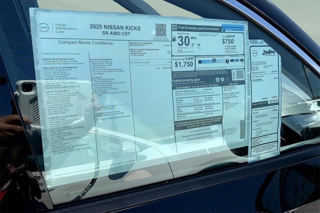 new 2025 Nissan Kicks car, priced at $27,939
