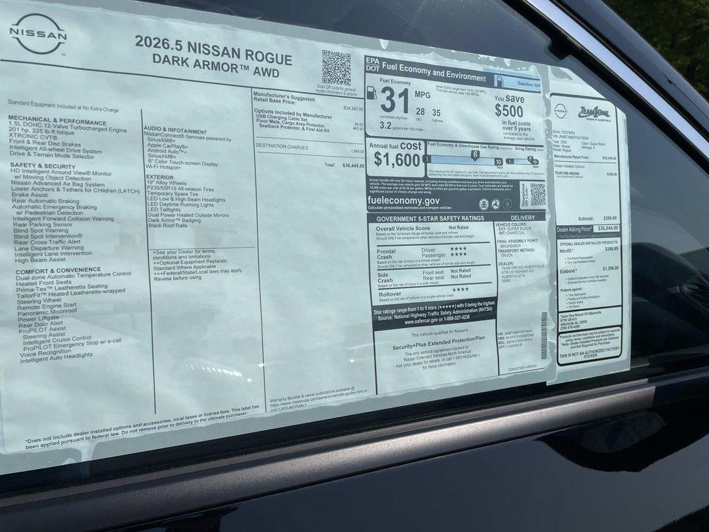 new 2026 Nissan Rogue car, priced at $33,095