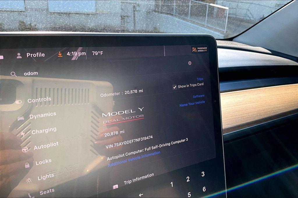 used 2022 Tesla Model Y car, priced at $32,928
