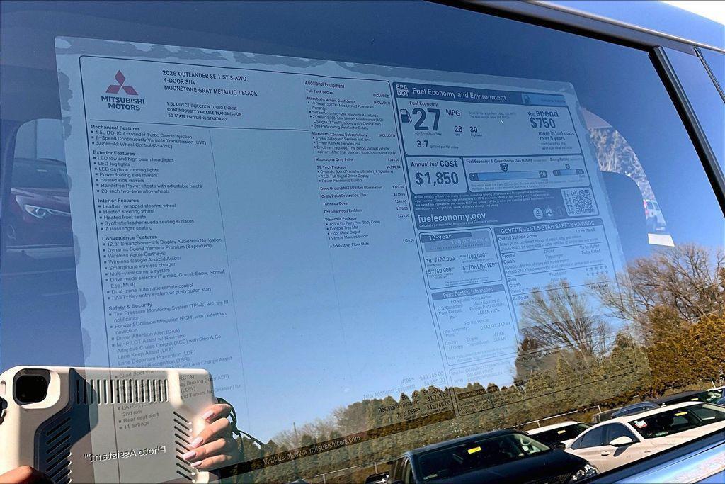 new 2026 Mitsubishi Outlander car, priced at $40,745