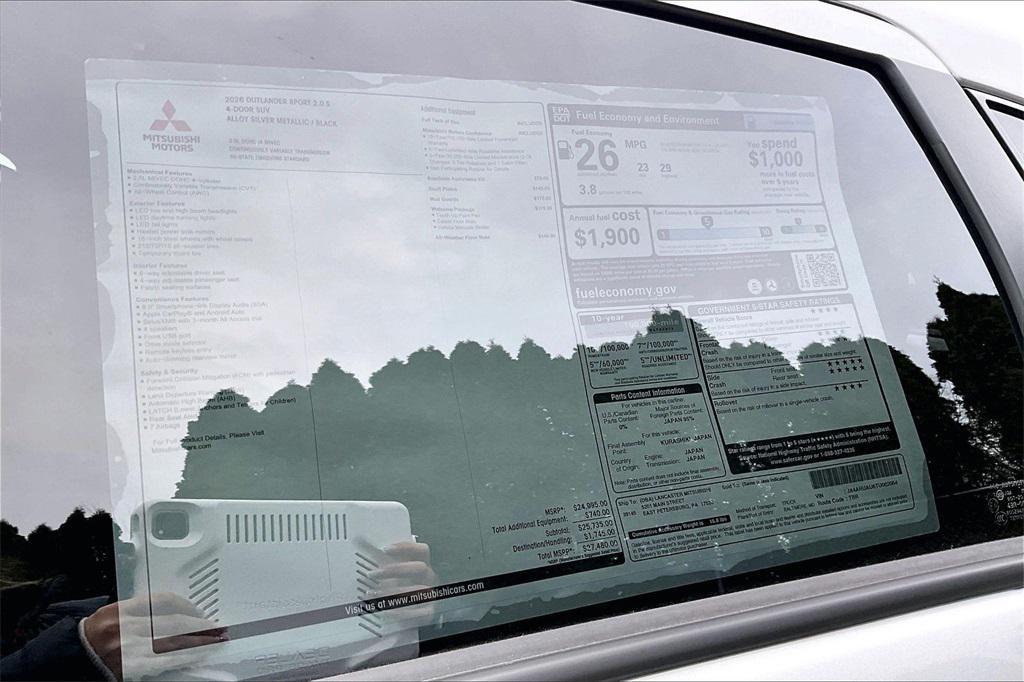 new 2026 Mitsubishi Outlander Sport car, priced at $26,980