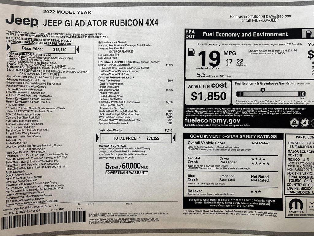 used 2022 Jeep Gladiator car, priced at $33,995