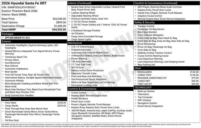 new 2026 Hyundai Santa Fe car, priced at $36,285