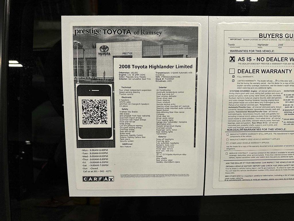 used 2008 Toyota Highlander car, priced at $8,995