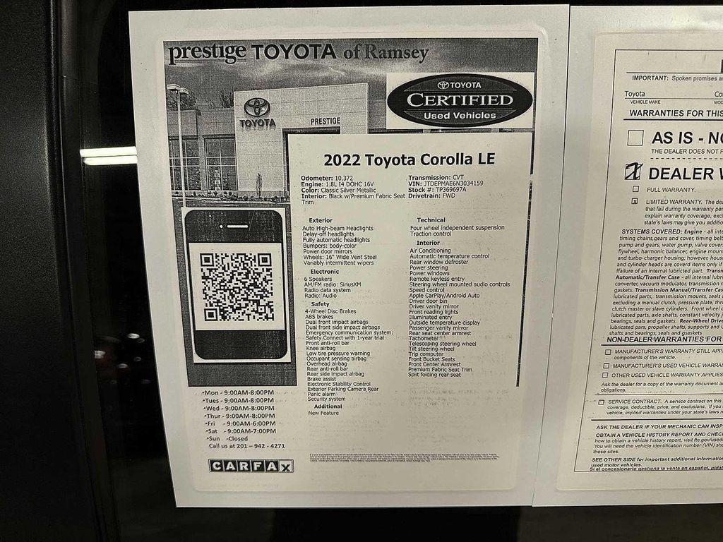 used 2022 Toyota Corolla car, priced at $20,295