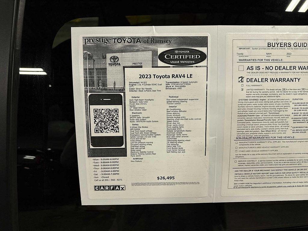 used 2023 Toyota RAV4 car, priced at $26,495