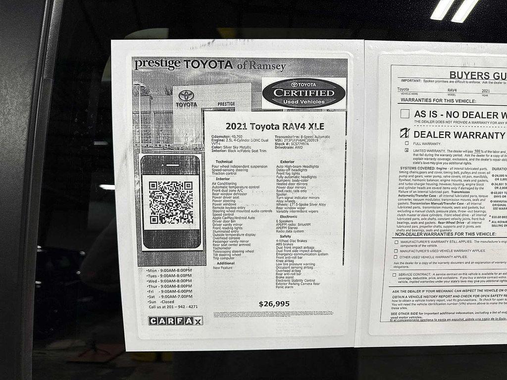 used 2021 Toyota RAV4 car, priced at $26,995