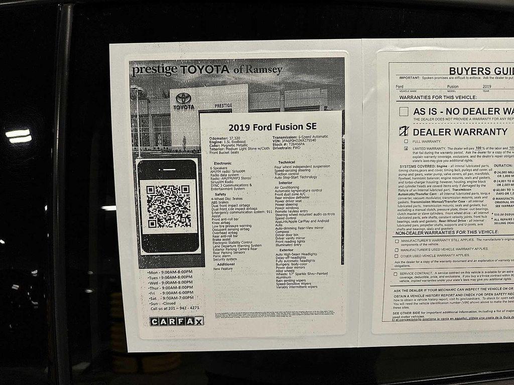 used 2019 Ford Fusion car, priced at $13,395