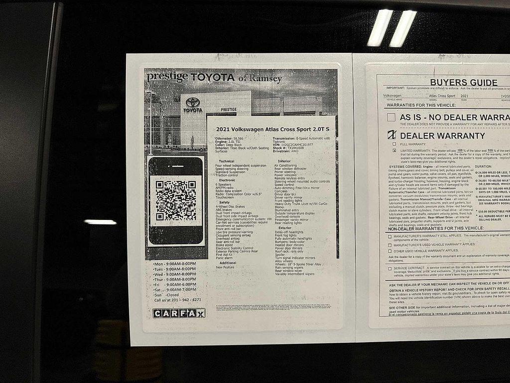 used 2021 Volkswagen Atlas Cross Sport car, priced at $20,495