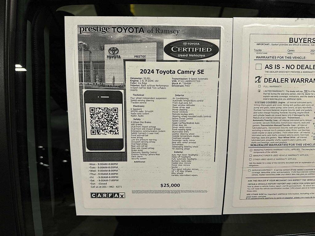 used 2024 Toyota Camry car, priced at $24,495