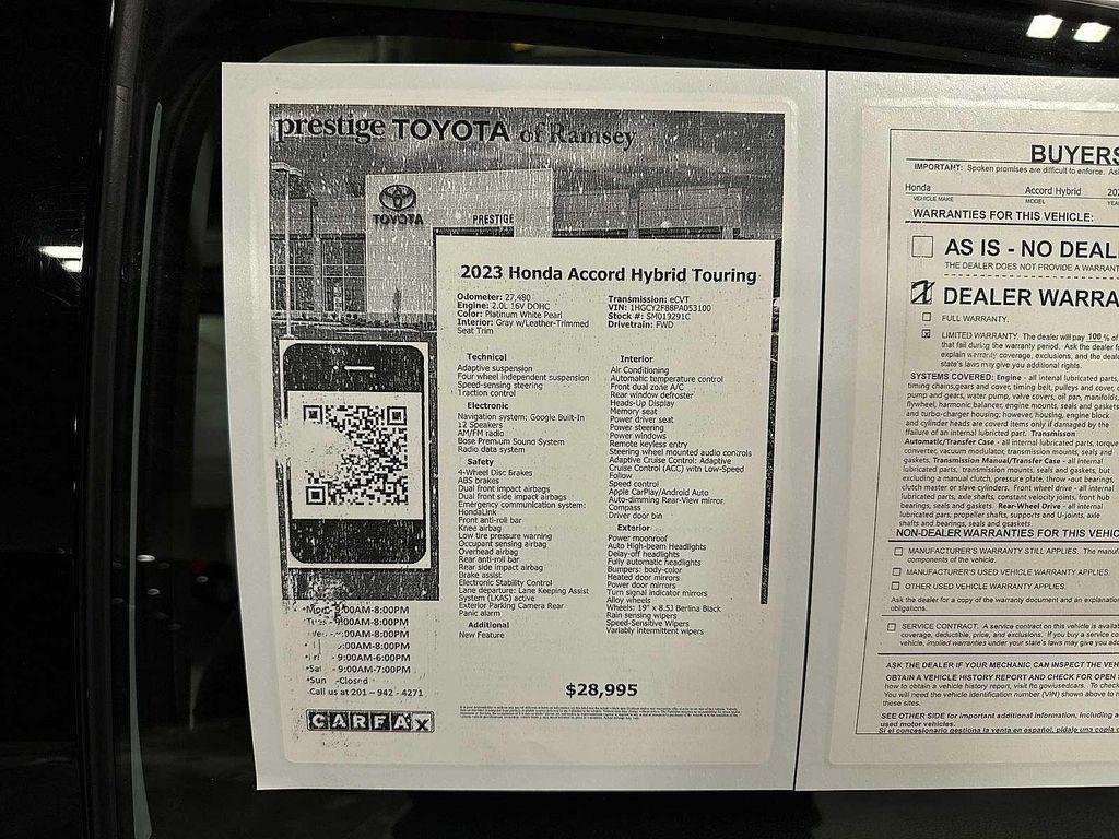 used 2023 Honda Accord Hybrid car, priced at $28,395