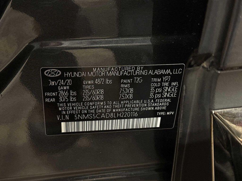 used 2020 Hyundai Santa Fe car, priced at $23,695