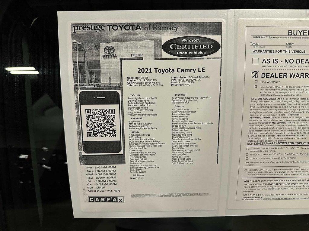 used 2021 Toyota Camry car, priced at $21,495