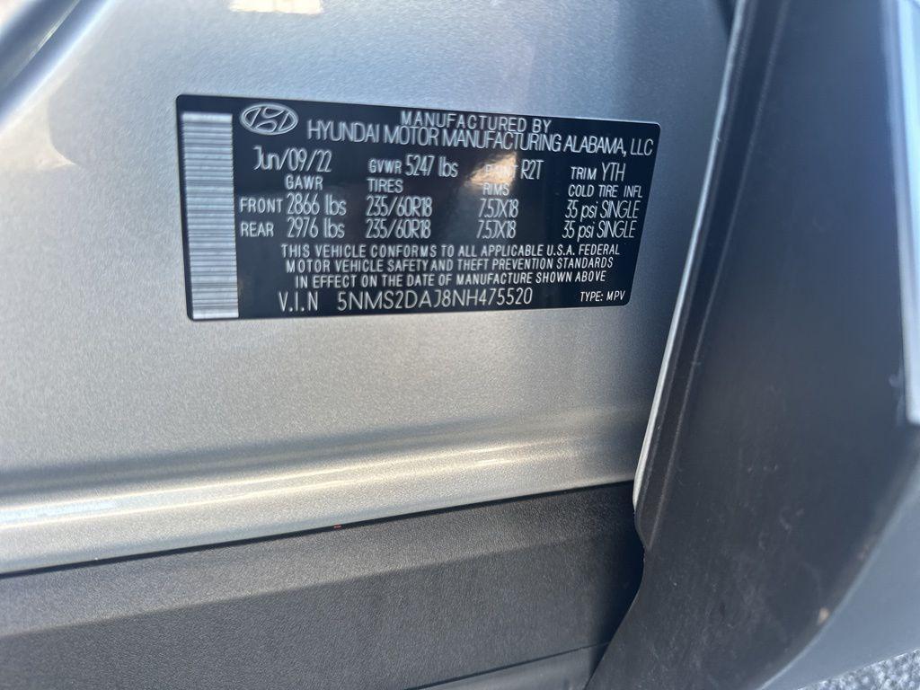 used 2022 Hyundai Santa Fe car, priced at $18,488