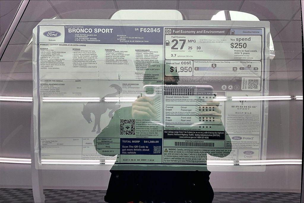 new 2025 Ford Bronco Sport car, priced at $34,742